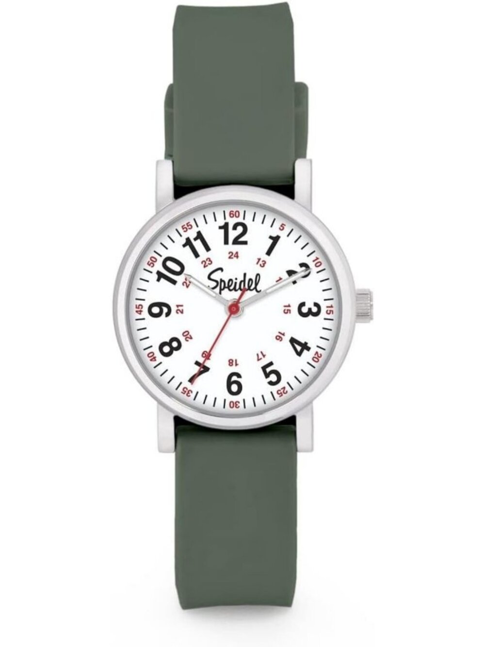Petite Medical Scrub Watch for Nurses, Doctors & Students - Red Second Hand
